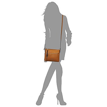 Fashion Front Zip Pocket Crossbody Bag