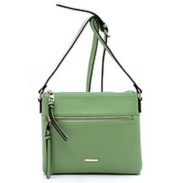 Fashion Front Zip Pocket Crossbody Bag