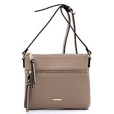 Fashion Front Zip Pocket Crossbody Bag