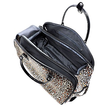 Leopard Wheeled Carry On Luggage