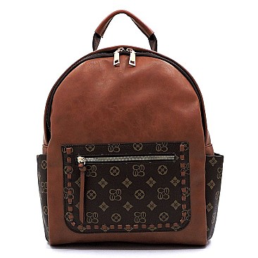 Whipstitch Pocket Monogram Backpack