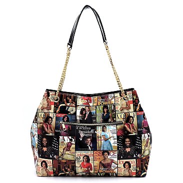 Collage Magazine Cover Tote Bag