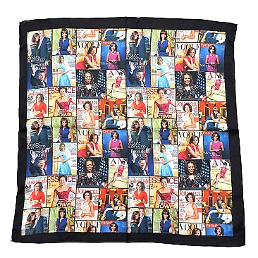 MICHELLE OBAMA MAGAZINE COVER Handkerchief Scarf Bandanna