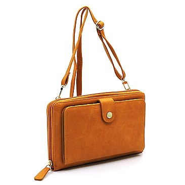 Fashion Zip Around Crossbody Clutch Wallet