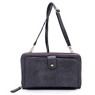 Fashion Zip Around Crossbody Clutch Wallet