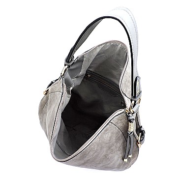 Belted Laser Cut Shoulder Bag Hobo