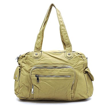 Fashion Washed Pocket Satchel