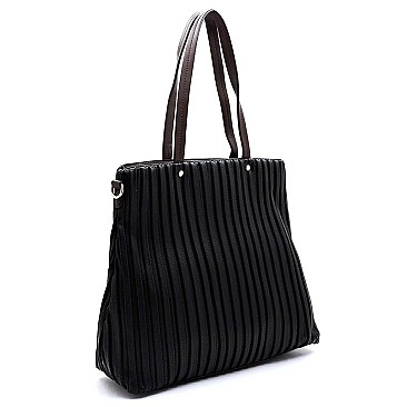 Laser Cut Perforated Pleated Shopper