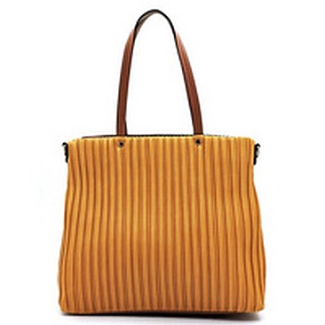 Laser Cut Perforated Pleated Shopper