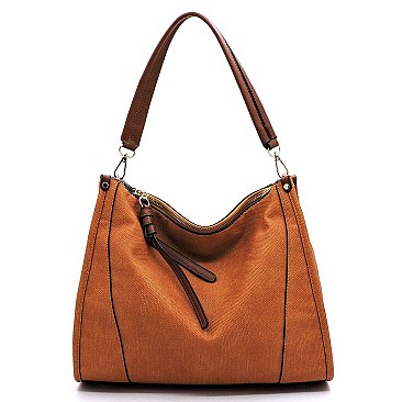 Textured 2-tone Shoulder Bag