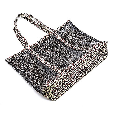 Leopard Printed See Thru Shopper