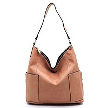 Fashion Side Zip Pocket Shoulder Bag
