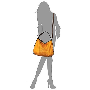 Fashion Laser Cut Printed Shoulder Bag Hobo
