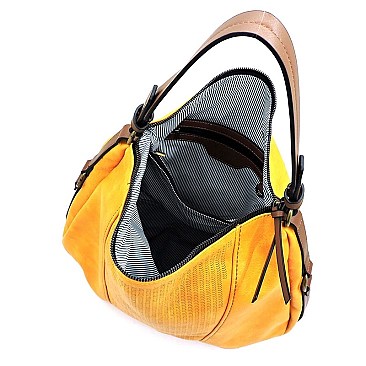 Fashion Laser Cut Printed Shoulder Bag Hobo