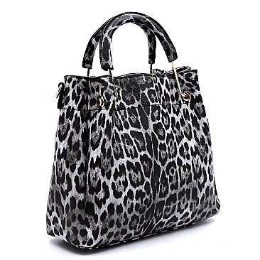 Leopard Top Handle Satchel
