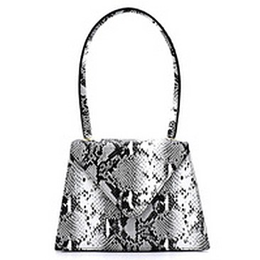 Python Snake Skin Envelope Flap Tote