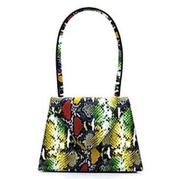 Python Snake Skin Envelope Flap Tote