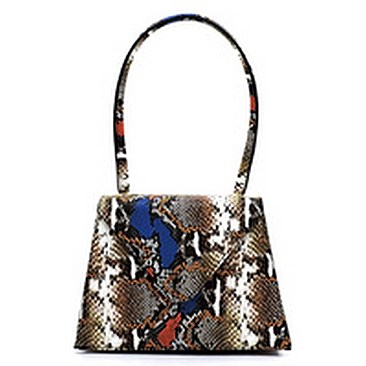 Python Snake Skin Envelope Flap Tote