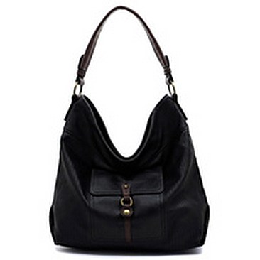 Laser Cut Printed Front Pocket Shoulder Bag