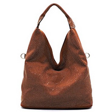 Rhinestone Suede Convertible Shoulder Bag