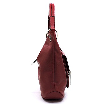 Fashion Ring Front Pocket Shoulder Bag Hobo