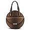 Ostrich Croc Round Satchel