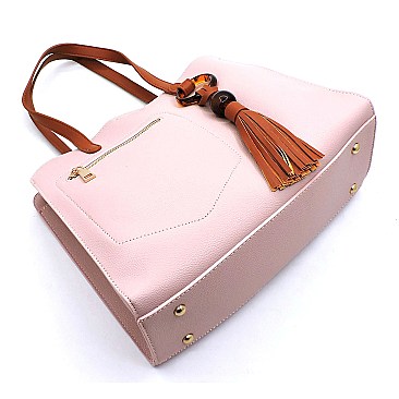 Fashion Amber Ring Tassel Satchel