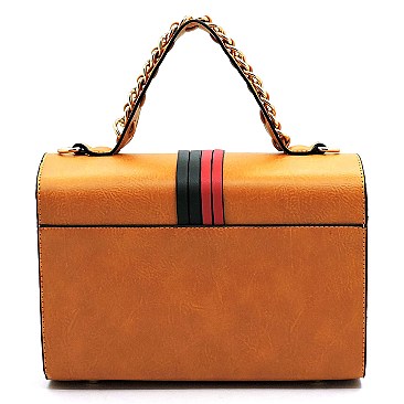 Multi Striped D-Ring 2-in-1 Boxy Satche