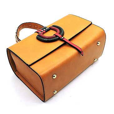 Multi Striped D-Ring 2-in-1 Boxy Satche