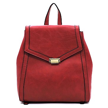 Fashion Flip Lock Flap Backpack