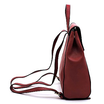 Fashion Flip Lock Flap Backpack