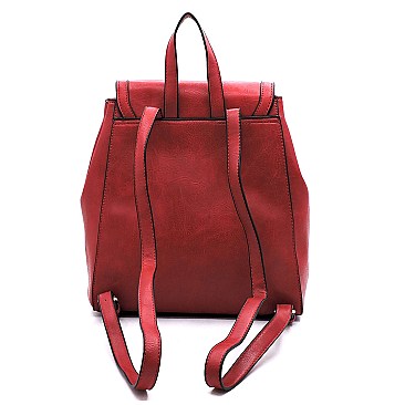 Fashion Flip Lock Flap Backpack