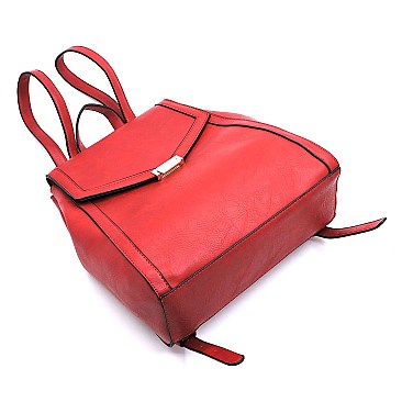 Fashion Flip Lock Flap Backpack