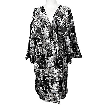 MICHELLE OBAMA PRINTED KIMONO