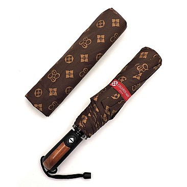 MONOGRAM PRINTED AUTO CLASSIC UMBRELLA