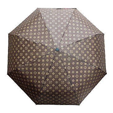 MONOGRAM PRINTED AUTO CLASSIC UMBRELLA