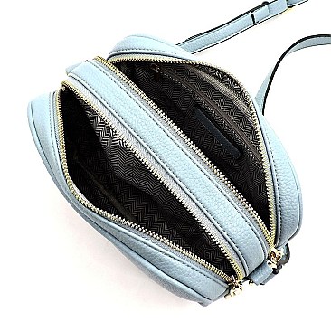 Pebble Textured Boxy Crossbody Bag