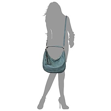 Fashion Whipstitch Shoulder Bag Hobo