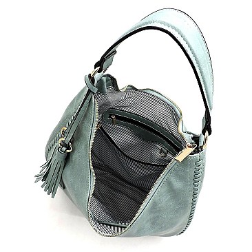 Fashion Whipstitch Shoulder Bag Hobo