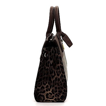 Leopard Padlock Satchel