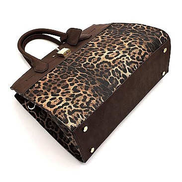 Leopard Padlock Satchel