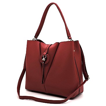 Braided Ring Multi Compartment Satchel