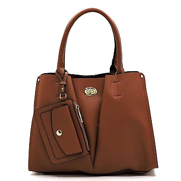 Twist Lock Multi Compartment 2-in-1 Satchel