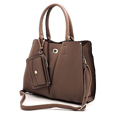 Twist Lock Multi Compartment 2-in-1 Satchel
