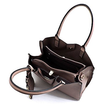 Twist Lock Multi Compartment 2-in-1 Satchel