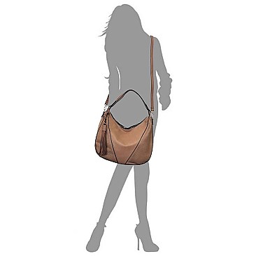 Laser Cut Printed Shoulder Bag Hobo