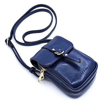 KAYLA + AVA Buckle Flap Crossbody Bag Cell Phone Purse
