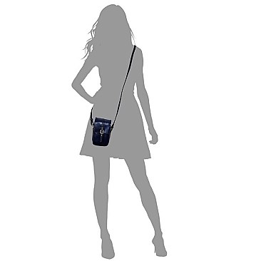 KAYLA + AVA Buckle Flap Crossbody Bag Cell Phone Purse