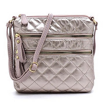 Quilted Multi Zip Pocket Crossbody Bag