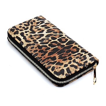 2-in-1 Leopard Compartment Padlock Boxy Satchel